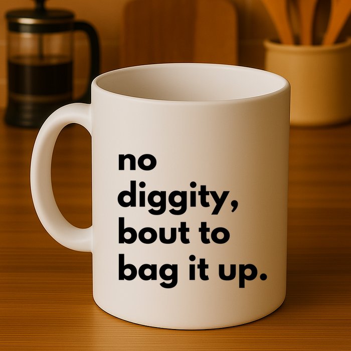 No Diggity Bout To Bag It Up Mug