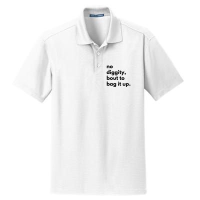 No Diggity Bout To Bag It Up Dry Zone Grid Polo