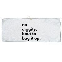 No Diggity Bout To Bag It Up Large Microfiber Waffle Golf Towel