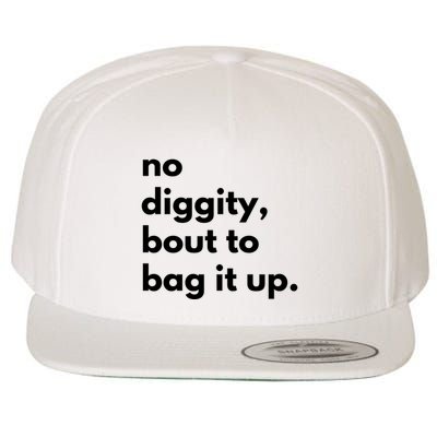 No Diggity Bout To Bag It Up Wool Snapback Cap
