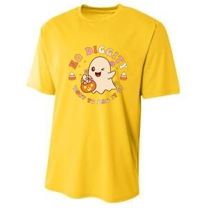 No Diggity Bout To Bag It Up Cute Ghost Halloween Youth Performance Sprint T-Shirt