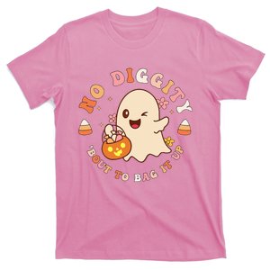 No Diggity Bout To Bag It Up Cute Ghost Halloween T-Shirt