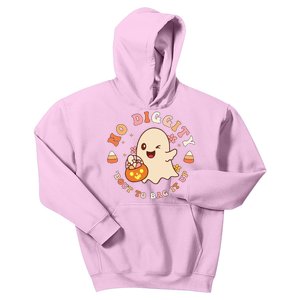 No Diggity Bout To Bag It Up Cute Ghost Halloween Kids Hoodie