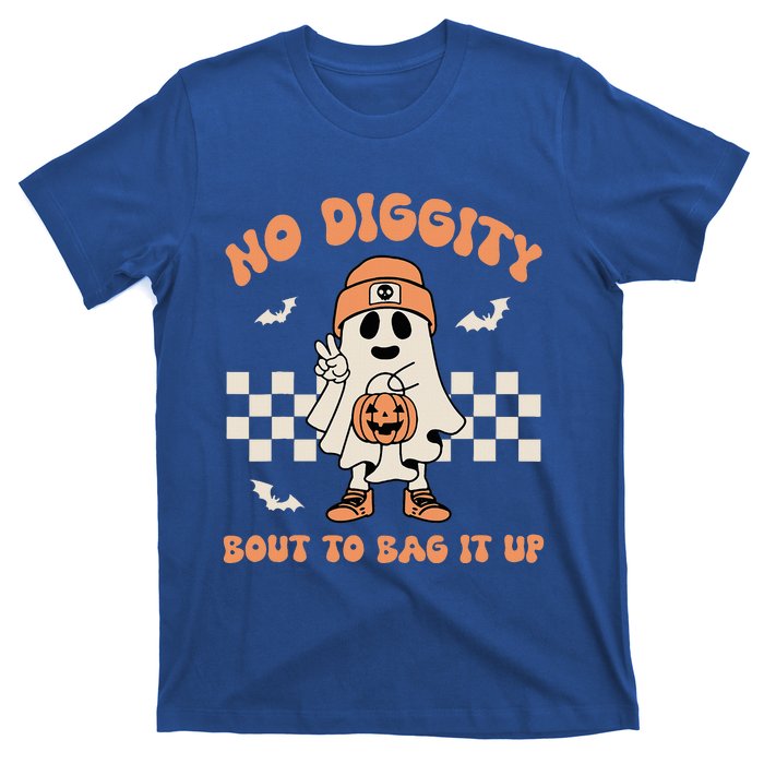 No Diggity Bout To Bag It Up Ghost Halloween T-Shirt