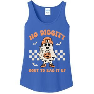 No Diggity Bout To Bag It Up Ghost Halloween Ladies Essential Tank