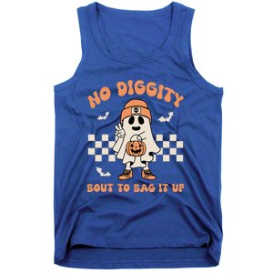 No Diggity Bout To Bag It Up Ghost Halloween Tank Top