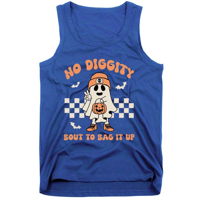 No Diggity Bout To Bag It Up Ghost Halloween Tank Top