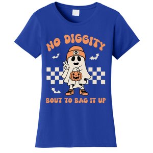 No Diggity Bout To Bag It Up Ghost Halloween Women's T-Shirt