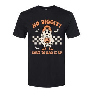 No Diggity Bout To Bag It Up Ghost Halloween Softstyle CVC T-Shirt