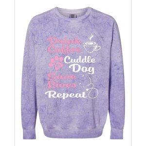 Nurse Dog Coffee Hoodie Cute Paw Print For A Nurse Dog Mom Colorblast Crewneck Sweatshirt