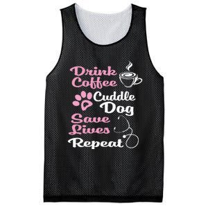 Nurse Dog Coffee Hoodie Cute Paw Print For A Nurse Dog Mom Mesh Reversible Basketball Jersey Tank