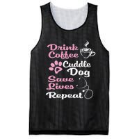 Nurse Dog Coffee Hoodie Cute Paw Print For A Nurse Dog Mom Mesh Reversible Basketball Jersey Tank