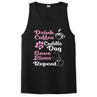 Nurse Dog Coffee Hoodie Cute Paw Print For A Nurse Dog Mom PosiCharge Competitor Tank