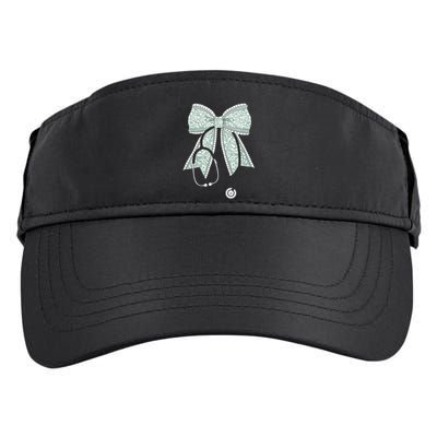Nurse Doctor Coquette Bow Stethoscope Cute Nursing Ribbon Gift Adult Drive Performance Visor