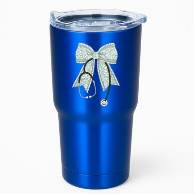 Nurse Doctor Coquette Bow Stethoscope Cute Nursing Ribbon Gift Tumbler