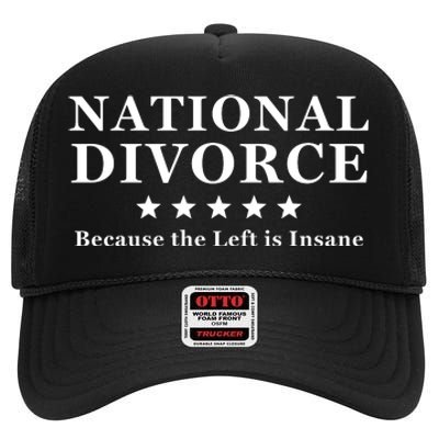 National Divorce Conservative Anti Biden High Crown Mesh Back Trucker Hat