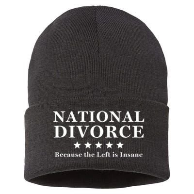 National Divorce Conservative Anti Biden Sustainable Knit Beanie