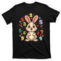 Number Day Childrens Cute Bunny Rabbit Numbers Customers T-Shirt