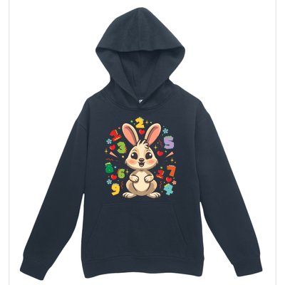 Number Day Childrens Cute Bunny Rabbit Numbers Customers Urban Pullover Hoodie