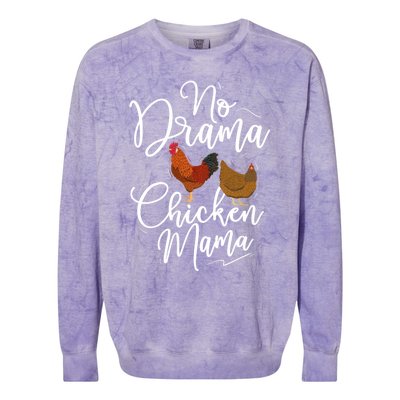 No Drama Chicken Mama Farm Animal Chicken Lover Farming Colorblast Crewneck Sweatshirt