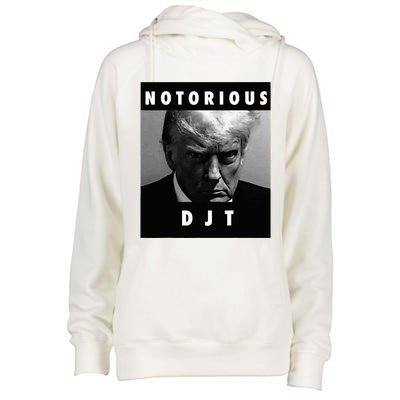 Notorious Djt Donald Trump Mug Shot Republican 2024 Maga Womens Funnel Neck Pullover Hood