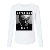 Notorious Djt Donald Trump Mug Shot Republican 2024 Maga Womens Cotton Relaxed Long Sleeve T-Shirt