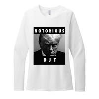 Notorious Djt Donald Trump Mug Shot Republican 2024 Maga Womens CVC Long Sleeve Shirt