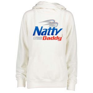 Natty Daddy Dad Bod Light Humor Beer Lover Father's Day Womens Funnel Neck Pullover Hood