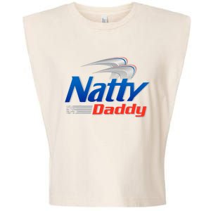 Natty Daddy Dad Bod Light Humor Beer Lover Father's Day Garment-Dyed Women's Muscle Tee