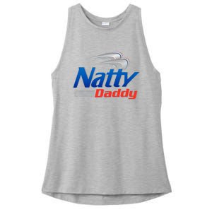 Natty Daddy Dad Bod Light Humor Beer Lover Father's Day Ladies PosiCharge Tri-Blend Wicking Tank