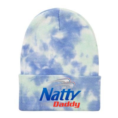 Natty Daddy Dad Bod Light Humor Beer Lover Father's Day Tie Dye 12in Knit Beanie