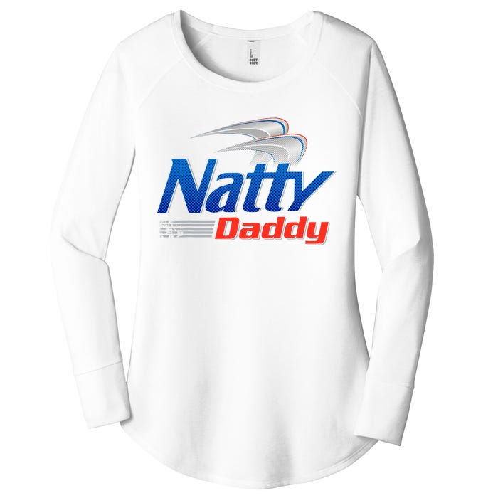 Natty Daddy Dad Bod Light Humor Beer Lover Father's Day Women's Perfect Tri Tunic Long Sleeve Shirt