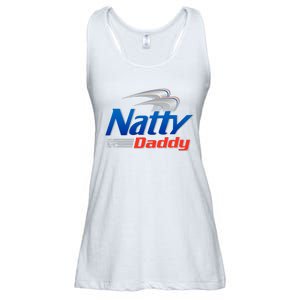 Natty Daddy Dad Bod Light Humor Beer Lover Father's Day Ladies Essential Flowy Tank