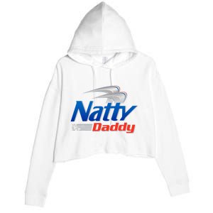 Natty Daddy Dad Bod Light Humor Beer Lover Father's Day Crop Fleece Hoodie