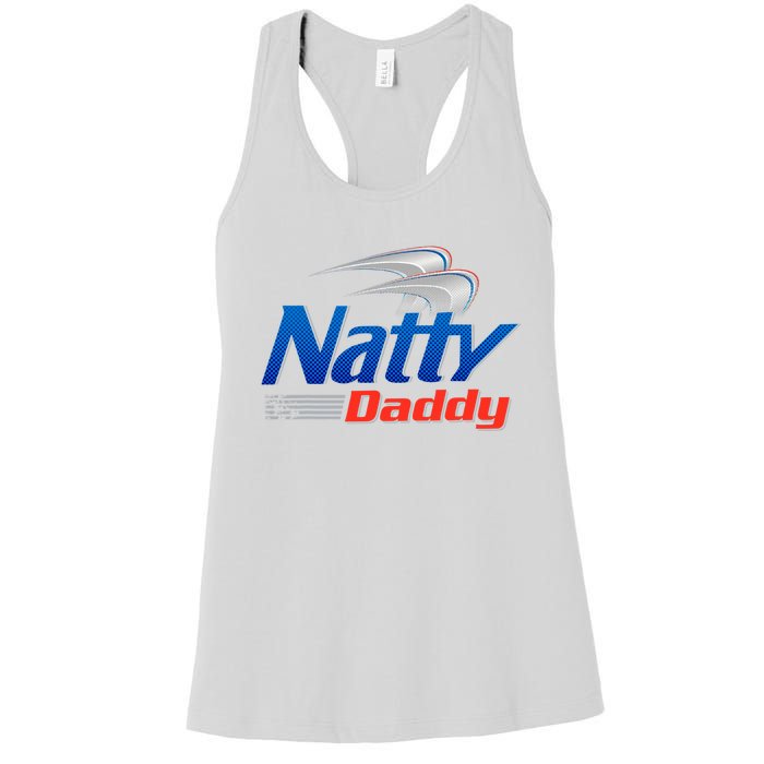 Natty Daddy Dad Bod Light Humor Beer Lover Father's Day Women's Racerback Tank