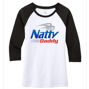 Natty Daddy Dad Bod Light Humor Beer Lover Father's Day Women's Tri-Blend 3/4-Sleeve Raglan Shirt