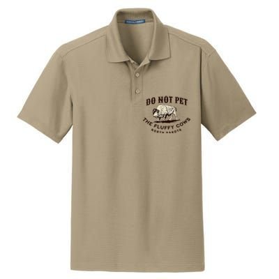 North Dakota Do Not Pet The Fluffy Cows Bison Dry Zone Grid Polo