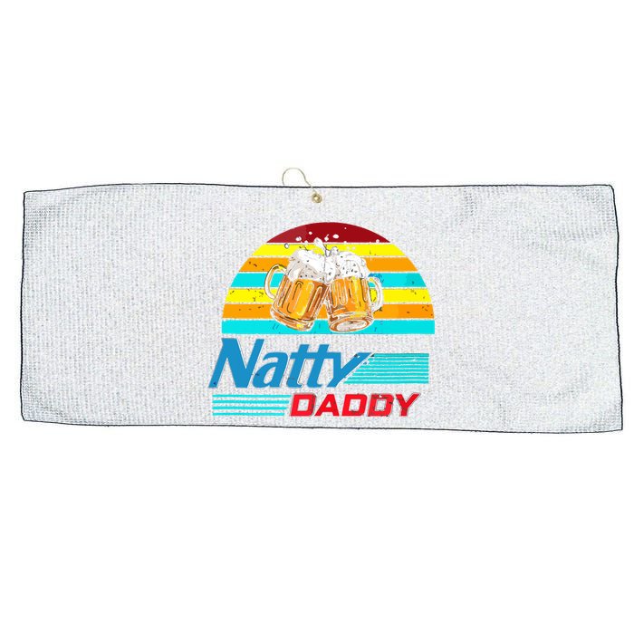 Natty Daddy Dad Bod Light Beer Lover Beer Day Retro Large Microfiber Waffle Golf Towel