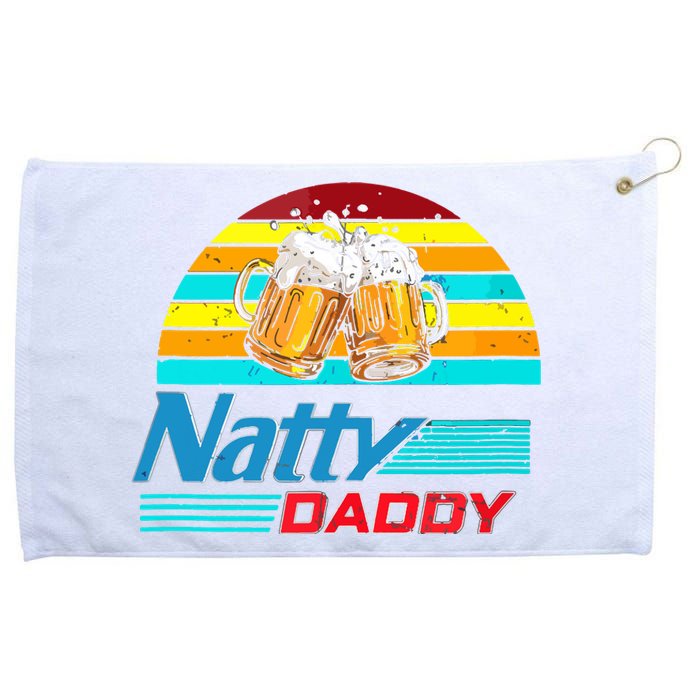 Natty Daddy Dad Bod Light Beer Lover Beer Day Retro Grommeted Golf Towel