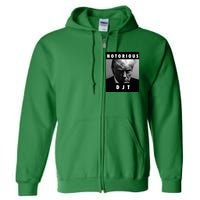 Notorious Djt Donald Trump Mug Shot Republican 2024 Maga Full Zip Hoodie