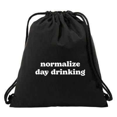 Normalize Day Drinking Funny Drinking Drawstring Bag