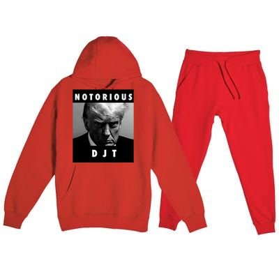 Notorious Djt Donald Trump Mug Shot Republican 2024 Maga Premium Hooded Sweatsuit Set