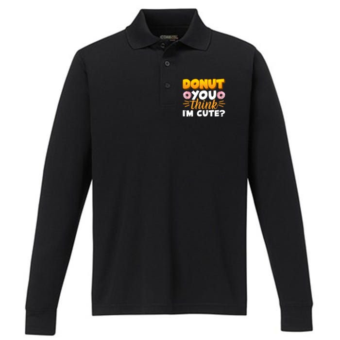 National Donut Day Celebration Performance Long Sleeve Polo