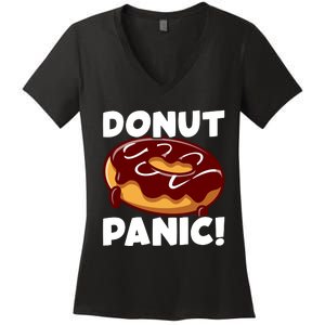 National Donut Day Celebration Graphic Women's V-Neck T-Shirt