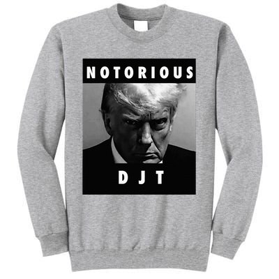 Notorious Djt Donald Trump Mug Shot Republican 2024 Maga Tall Sweatshirt