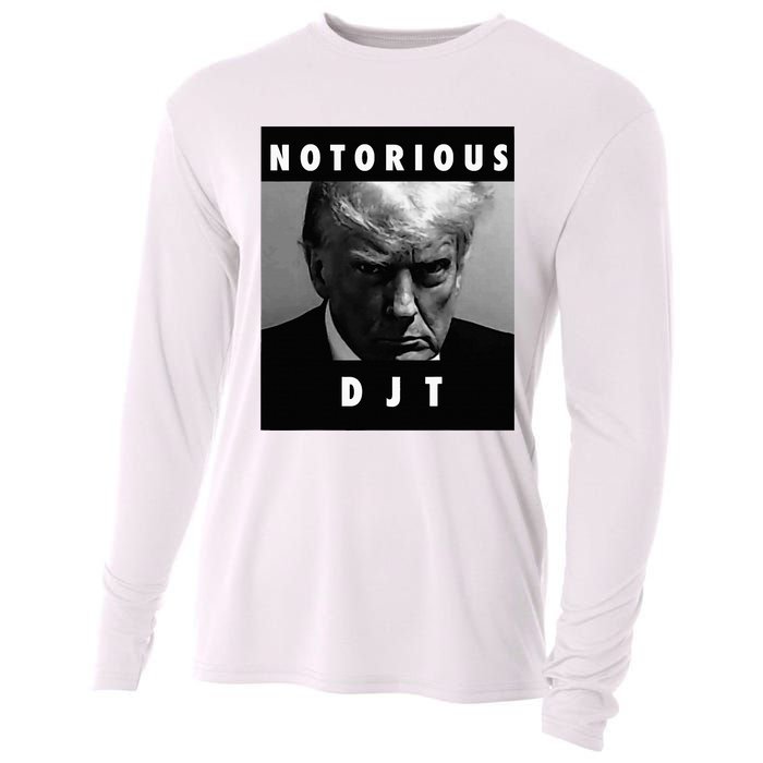 Notorious Djt Donald Trump Mug Shot Republican 2024 Maga Cooling Performance Long Sleeve Crew