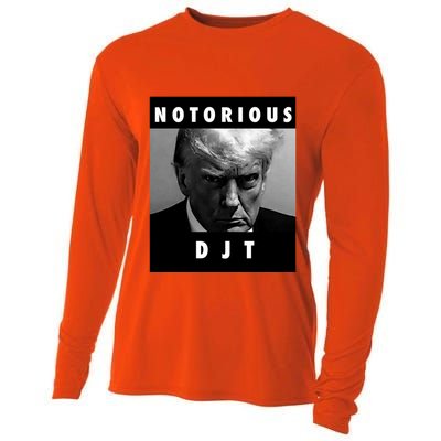 Notorious Djt Donald Trump Mug Shot Republican 2024 Maga Cute Gift Cooling Performance Long Sleeve Crew