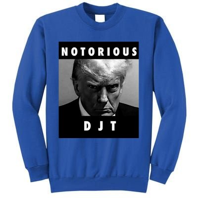 Notorious Djt Donald Trump Mug Shot Republican 2024 Maga Cute Gift Tall Sweatshirt