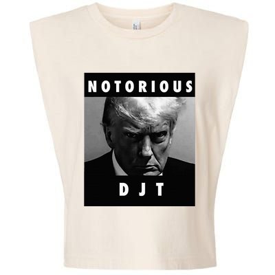 Notorious Djt Donald Trump Mug Shot Republican 2024 Maga Garment-Dyed Women's Muscle Tee