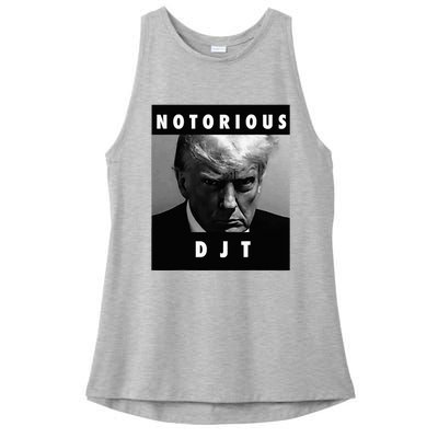 Notorious Djt Donald Trump Mug Shot Republican 2024 Maga Ladies PosiCharge Tri-Blend Wicking Tank